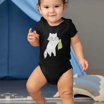 Raccoon Holding Scarf Bodysuit -Image by Shutterstock