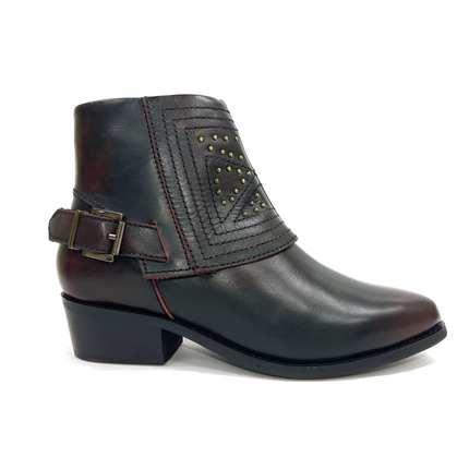 Jully Cherry Studded Western Boot