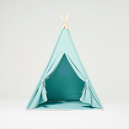 Teepee Play Tent Green with Cushion
