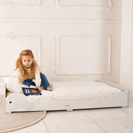Low Kids Bed Montessori Grey Whale