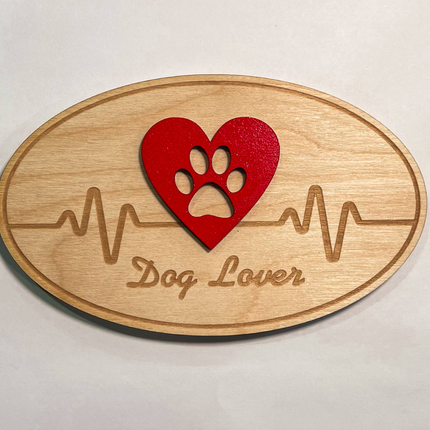 Dog Lover 3D Heartbeat Magnet