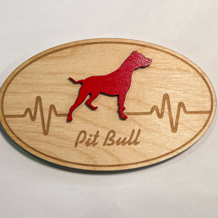 Pit Bull 3D Heartbeat Magnet
