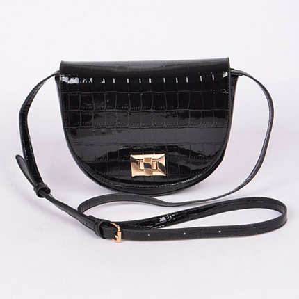 Patent Textured Crossbody Bag