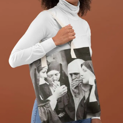 Nuns-smoking-prints Tote Bag