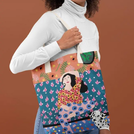 Girl In The Sofa Tote Bag