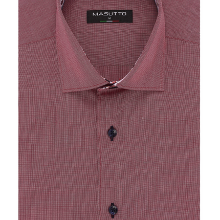 MASUTTO RED TEXAS/29 SHORT SLEEVE BUTTON DOWN SHIRT