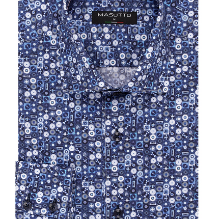 MASUTTO XAVI/92 LONG SLEEVE BUTTON DOWN SHIRT