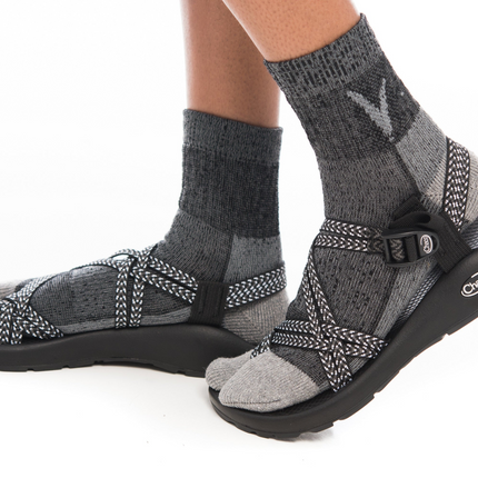 V-Toe Dark Grey Wool Casual or Hiking V-Toe Flip-Flop Tabi Big Toe Chaco Socks