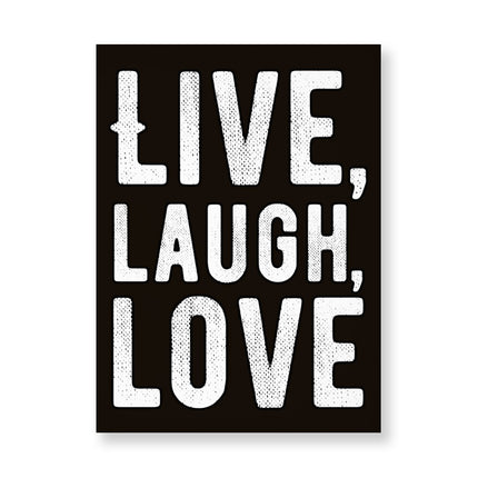 Live Laugh Love Wall Picture - Trendy Stretched Canvas - Cool Wall Art