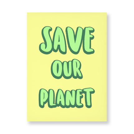 Save the Planet Wall Picture - Earth Day Stretched Canvas - Trendy Wall Art