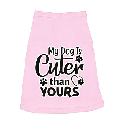 My Dog Is Cuter Than Yours Dog Sleeveless Shirt - Cute Dog Shirt - Art Dog Clothing