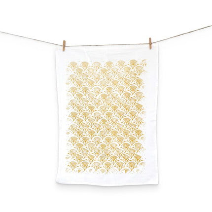 Goldenrod Floral Tea Towel