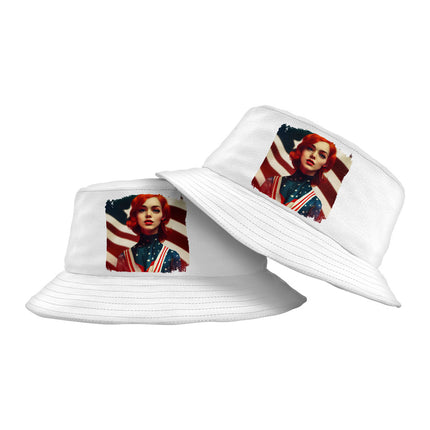 USA Flag Bucket Hat - American Flag Hat - Print Bucket Hat