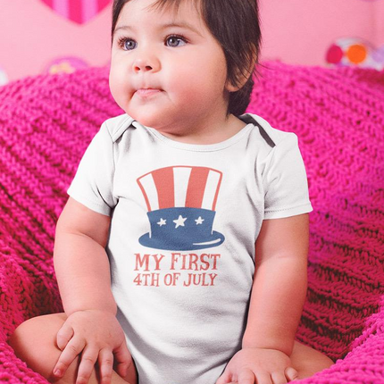 My First 4th Of July Art Bodysuit -SmartPrintsInk Designs