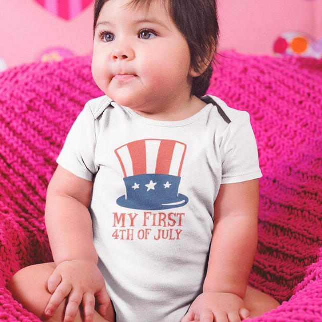 My First 4th Of July Art Bodysuit -SmartPrintsInk Designs