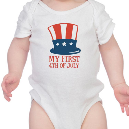 My First 4th Of July Art Bodysuit -SmartPrintsInk Designs