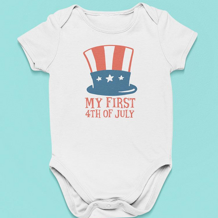 My First 4th Of July Art Bodysuit -SmartPrintsInk Designs