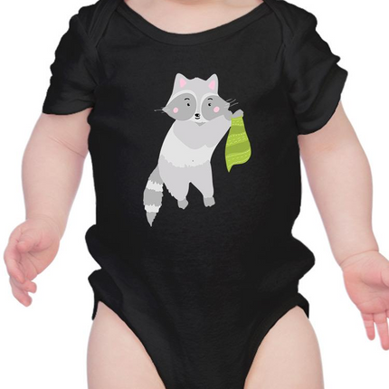 Raccoon Holding Scarf Bodysuit -Image by Shutterstock