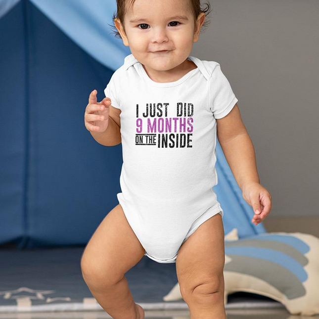 9 Months On The Inside Bodysuit -SmartPrintsInk Designs