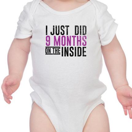 9 Months On The Inside Bodysuit -SmartPrintsInk Designs