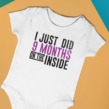 9 Months On The Inside Bodysuit -SmartPrintsInk Designs