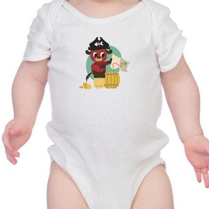 Pirate Dog With A Treasure Map Bodysuit -Image by Shutterstock