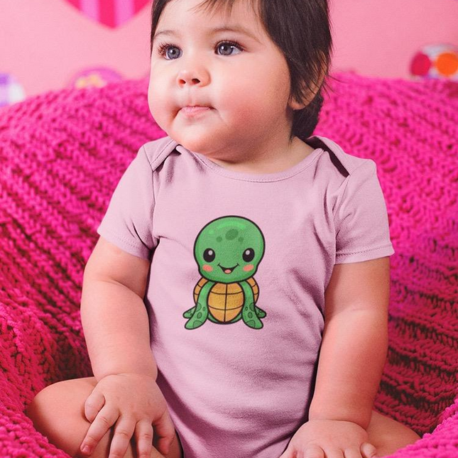 Cute Sea Turtle Cartoon Grin Bodysuit -Image by Shutterstock