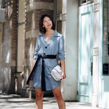 Cielo Blue Blazer Dress
