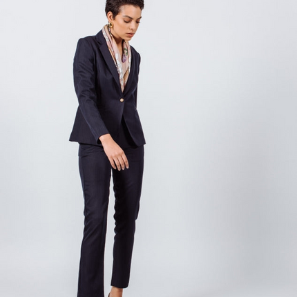 Tailoring Slim Pants in Navy Blue