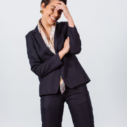 Tailoring Slim Pants in Navy Blue