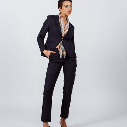 Tailoring Slim Pants in Navy Blue