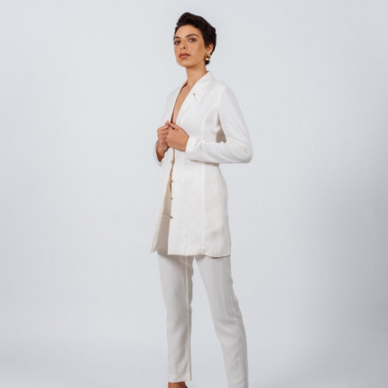 White Tailoring Slim Pants