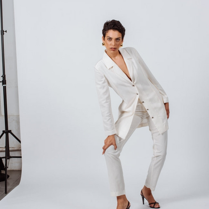 White Tailoring Slim Pants