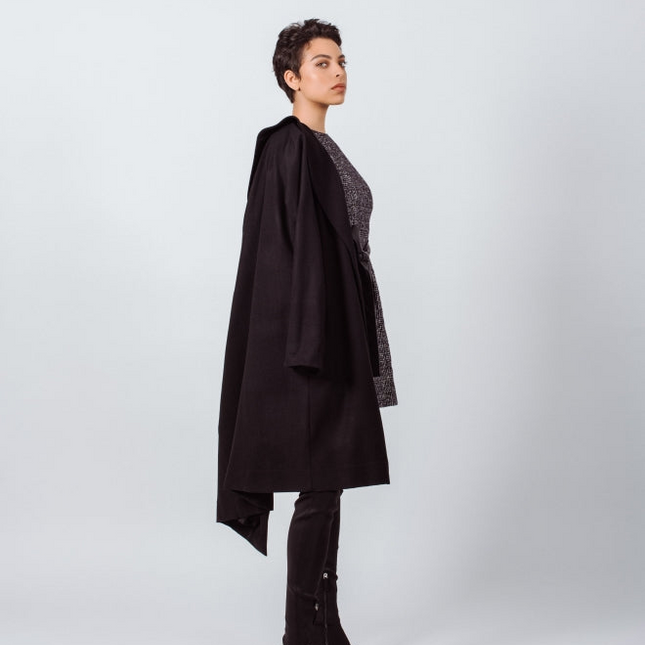 Worsted Flannel Long Trench Coat
