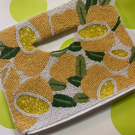 Cut Out Beaded Clutch