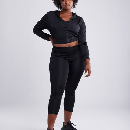 High-Waisted Classic Gym Leggings with Side Pockets
