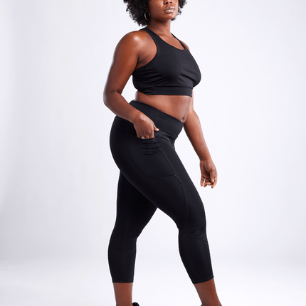 High-Waisted Classic Gym Leggings with Side Pockets