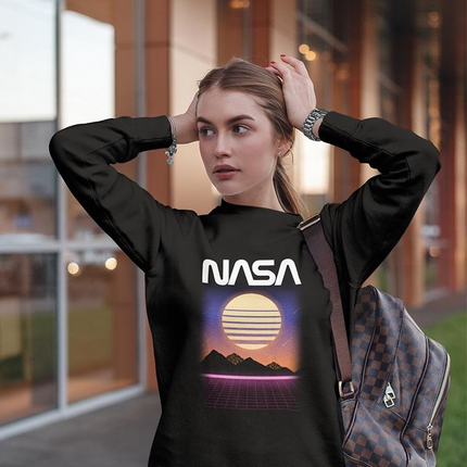 Nasa 80S Style Sweatshirt Women's -NASA Designs
