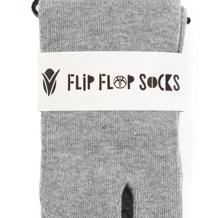 Thicker V-Toe Athletic or Casual Grey Flip-Flop Tabi Socks Cotton Blend Comfortable Stylish - Ankle Socks