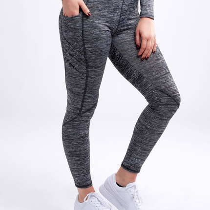 High-Waisted Criss-Cross Training Leggings with Hip Pockets
