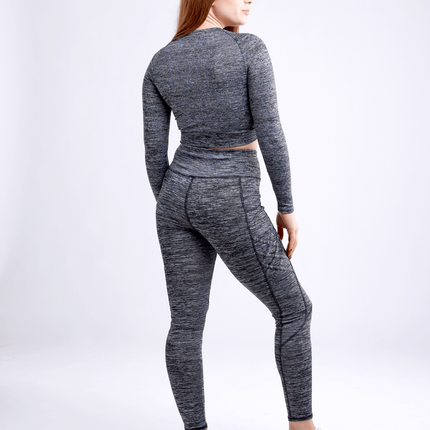 High-Waisted Criss-Cross Training Leggings with Hip Pockets