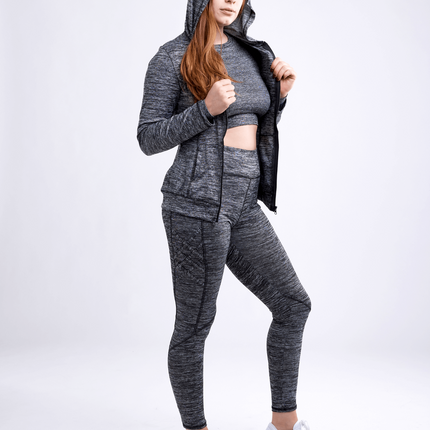 High-Waisted Criss-Cross Training Leggings with Hip Pockets