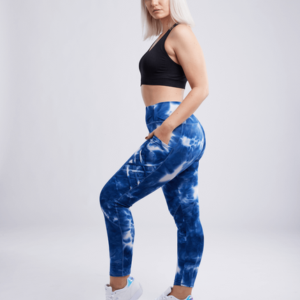 High-Waisted Criss-Cross Training Leggings with Hip Pockets