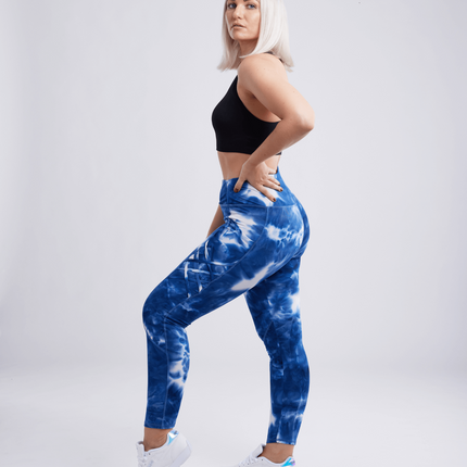 High-Waisted Criss-Cross Training Leggings with Hip Pockets