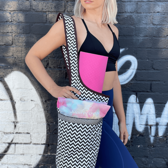 Yoga Mat Carrying Tote Bag with Large Pockets