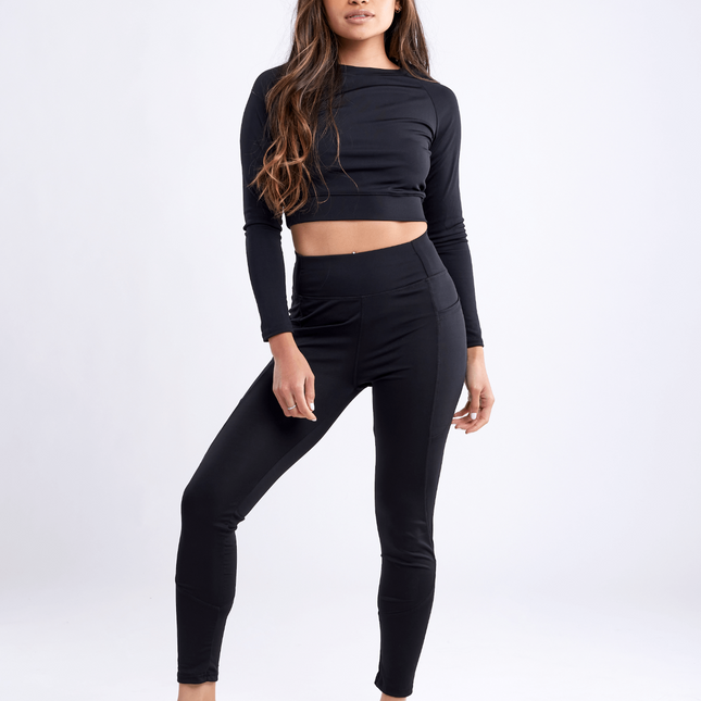 Long-Sleeve Crop Top