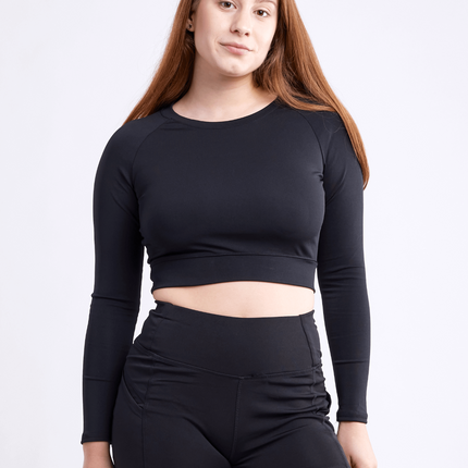 Long-Sleeve Crop Top