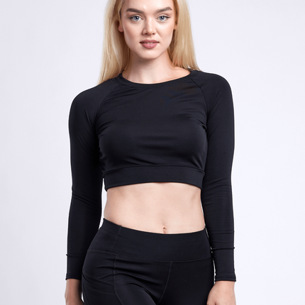 Long-Sleeve Crop Top