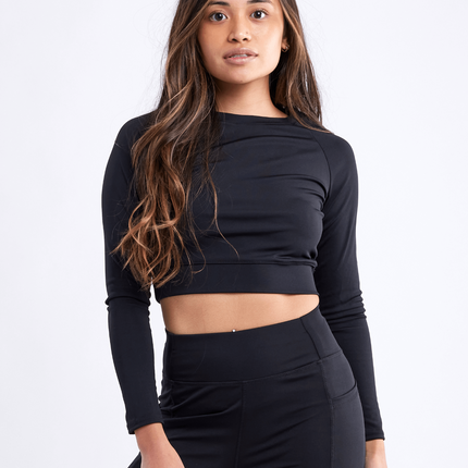 Long-Sleeve Crop Top