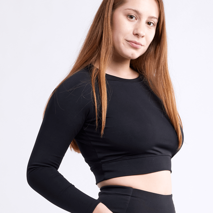 Long-Sleeve Crop Top